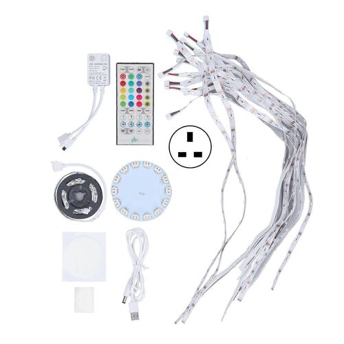Rêve D'artifice De Lumières De Bande De Led Avec L'app Control, Bluetooth, Synchronisation De Musique, Activation Vocale, 100-240v, Rgb À Changement De Couleur