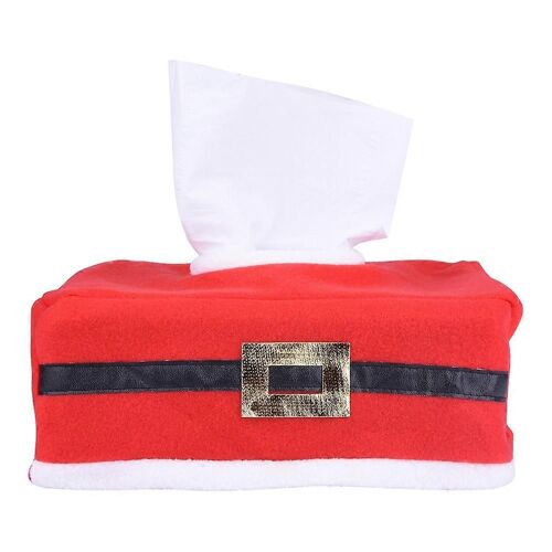Créatrice De Noël Rectangulaire Tissu Couvercle De La Boîte - Vacances Tissu Titulaire Pour La Décoration De La Maison, De Tissus, De Matières, De Couleur Rouge