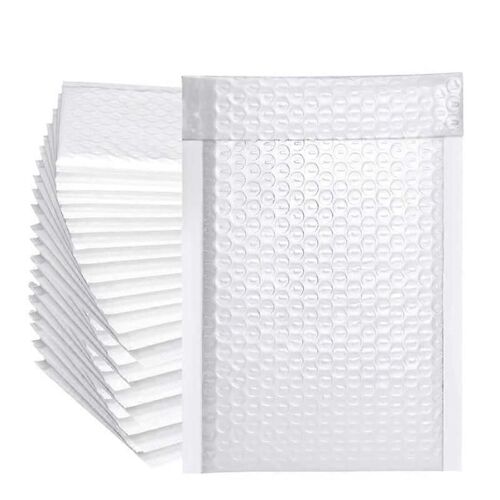 Diffusion Des Sacs De Coussin D'air De 50 Pièces Auto Sceau Bubble Mailer Blanc Collier Enveloppes Imperméables, Sacs-Cadeaux Pour Les Livres