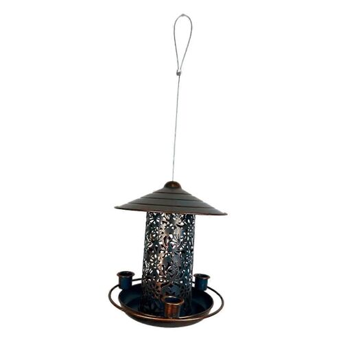 Métal Nichoir Suspendu Vintage Chargeur pour l'Extérieur Facile à Nettoyer Décoratifs de Jardin et Terrasse 50x18x18cm