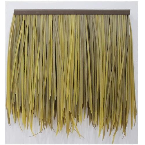 Avant-Toits Faux Chaume 0.5x0.5m Ferme la Décoration de l'Homme de Chaume Durable pour le Belvédère de la Villa Toit (Jaune, 8pcs)