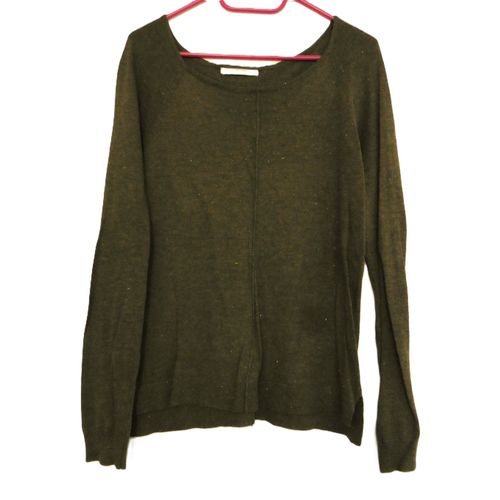 Pull Vert Kaki A Paillettes. Camaieu. Taille 38