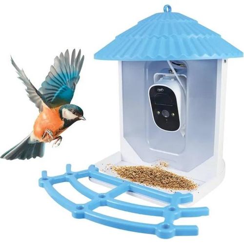 Mangeoire intelligente pour oiseaux - PNI - PT035 - Caméra Wi-Fi 4 MP - Panneau solaire 3 W - 2 L de capacité