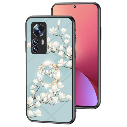 Coque Xiaomi 12 / 12X /12S Verre Trempé avec Anneau Fleurs