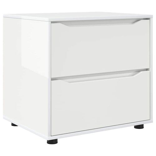 vidaXL Armoire de rangement Blanc brillant 60 x 48 x 57 cm