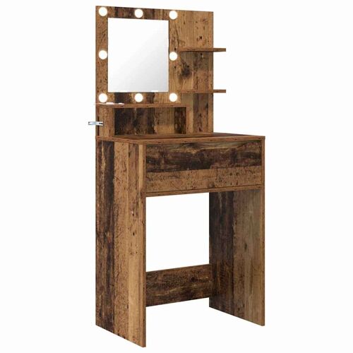 vidaXL Tables de maquillage pour chambre avec tiroir Bois Ancien