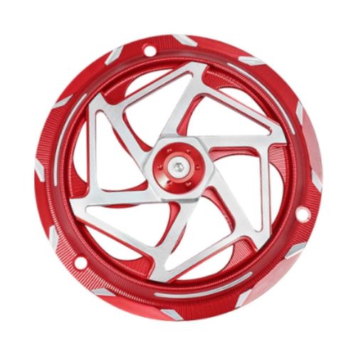 La Rotation Du Ventilateur De Refroidissement Capot Pour Moteur De Moto, 3hole Conception Ronde, Imperméable Protecteur, Rouge, Pièces De Rechange Décoration
