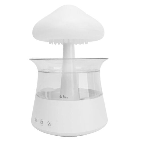 Champignon Purificateur D'air Léger, Lumière De Nuit Avec L'humidification De La Fonction De Blanc Crème Hydratante En Forme De Champignon Lampe De Nuit 
