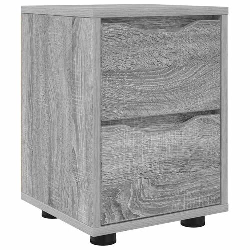 vidaXL Table de chevet Gris Sonoma 30,5 x 30 x 43 cm Bois d'ingénierie