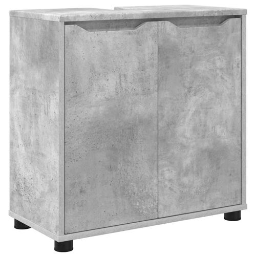 vidaXL Armoire de lavabo de salle de bain Gris béton 60 x 30 x 60 cm
