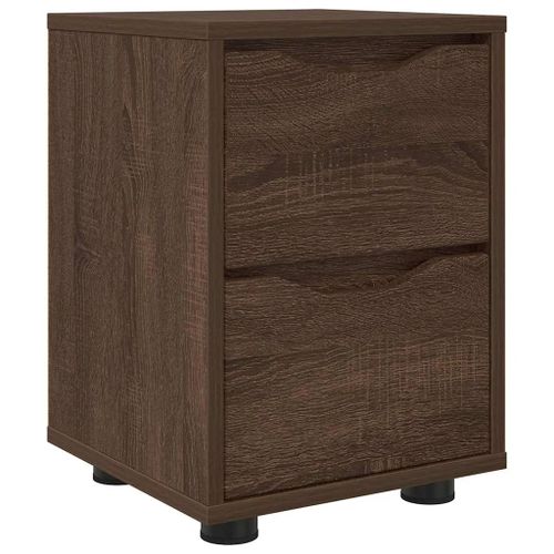 Vidaxl Table De Chevet Chêne Brun 30,5 X 30 X 43 Cm Bois D'ingénierie