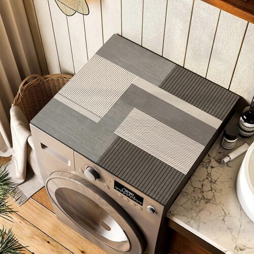 Machine À Laver De La Poussière Couvercle, Couper-À-Fit Tapis, Antidérapant, Étanche À La Poussière, A2 Style, 50 X 40 Cm, S'adapte Réfrigérateur/Lave-Linge/Sèche-Linge