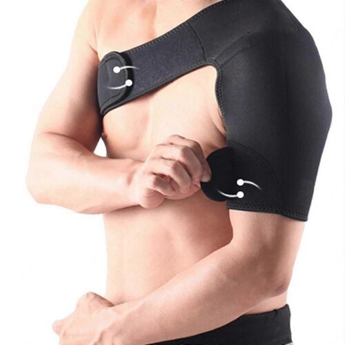 Unisexe Soutien De L'épaule Dragonne Respirante Sport Sur L'épaule Pour Bras Gauche Ou Droit De Soulagement De La Douleur Singleshoulder Plaquettes