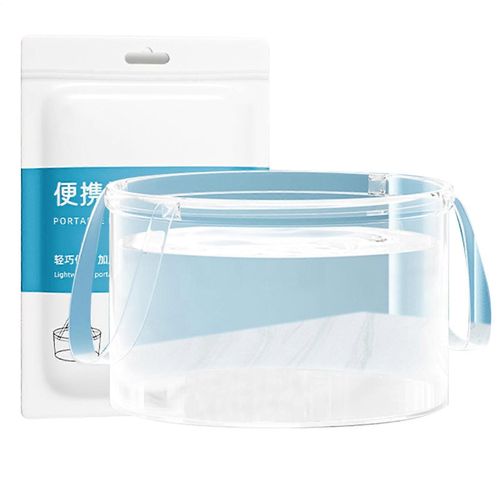 Pliable Bassin Portable Clair Camp lavabo Pour RV de Vie De 12 Litres d'Économiser de l'Espace de la Poignée Extérieure de Voyage Lessive des Vêtements de Bébé
