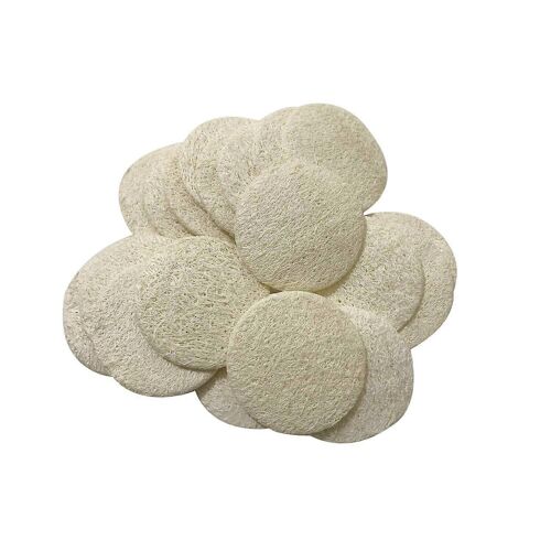 Luffa Visage Plaquettes De 2,36 Pouces Pour Les Soins De La Peau Pack De 20 Gommage Exfoliant Visage Plaquettes