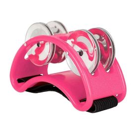 Pied Tambourin Son Puissant Réglable Rose, Instrument De Musique Pour Les Spectacles Et Le Chant, La Scène