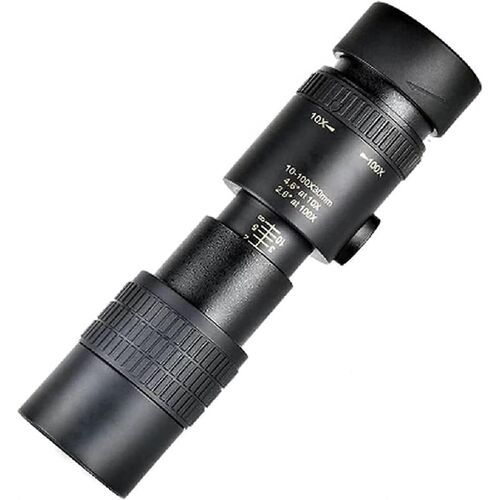 Télescope 4K 10-300X40mm Téléobjectif Zoom Monoculaire, Portable de Poche HD, Prisme BAK4, Imperméable à l'eau Trépied, Haute Puissance Portée