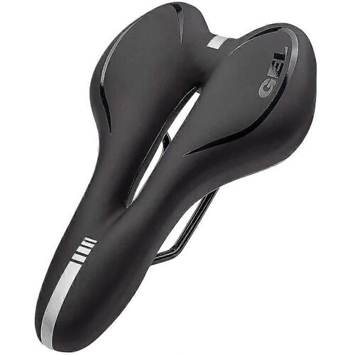 Selle De Vélo Selle De Vélo De Silicone Coussin Cyclisme Siège En Cuir De La Surface De La Silice Rempli De Gel À L'aise À L'épreuve Des Chocs Selle De Vélo Selle De Vélo Noir