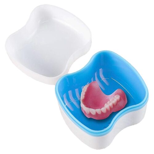 Prothèse Cas Pour Le Voyage, Étanche Portable Pour Le Nettoyage Des Dentiers Boîte, Reten De La Coupe, De Taille De Voyage 