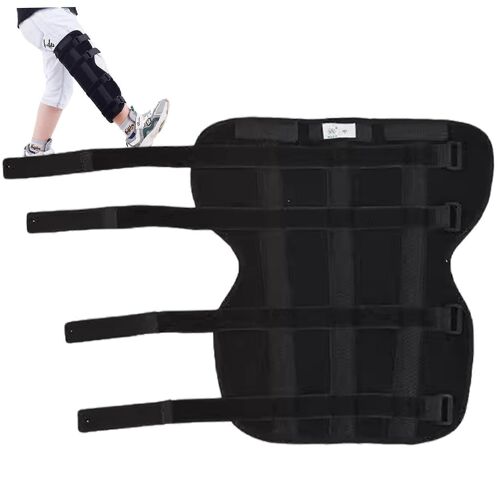 Attelle De Genou Pour Enfants Réglable, Anti-Démarrage Avec 3 En Alliage D'aluminium, Plaques, Polyester Perméable À L'air Jambière Taille M