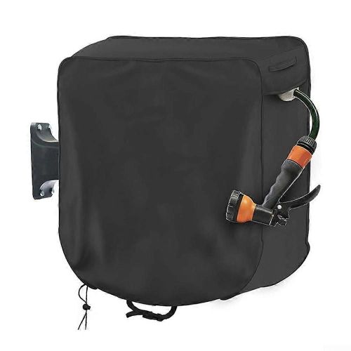 Tuyau d'arrosage Bobine Couvercle Noir Mural Rétractable Couvercle de Protection pour la Durabilité'