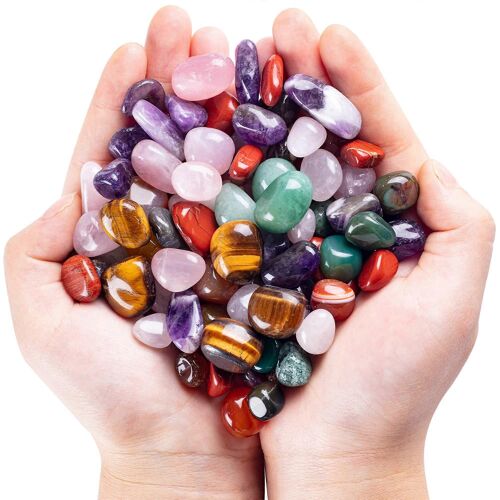 3lb Naturel En Vrac Assortis Chuté Poli Les Pierres Pour La Décoration À La Maison De 15 Mm