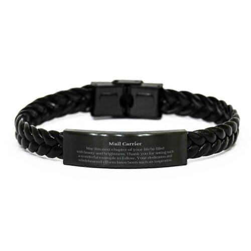 Merci Transporteur De Courrier De Retraite En Cuir Tressé Bracelet De Bijoux Pour Les Collègues De Travail