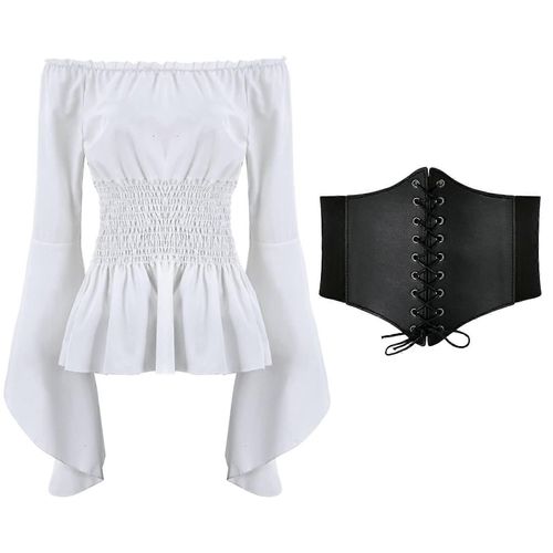 Vêtements Gothiques Pour Les Femmes, Plus La Taille De La Jupe, Plus La Taille De Chemise Gothique Ruffle Jupe De Chemise De Costume De Cosplay Cosplay Costumes Pour Hommes Assassin Wh1 Xl