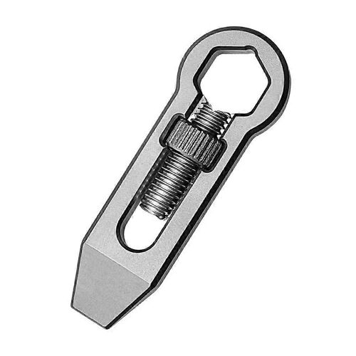 Clé Hexagonale De Fait En Alliage De Titane, D'un Mini-Edc Pry Bar, Ouvre-Bouteille, Porte-Clés, Multitool Combinaison, Le Camping En Plein Air Et La Randonnée Équipement Ref: 3796