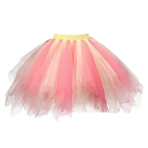 Jupe Plissée Femmes Jupe Tutu En Tulle De La Jupe Des Années 80 Partie Jupon Rockabilly Élégant Taille À Volants Manches Bouffantes Le Costume De Carnaval