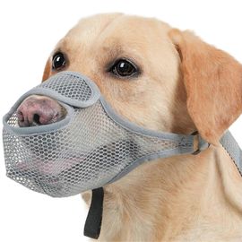 Muselière Pour Les Chiens ¿ Respirant Chien Muselières Pour Empêcher Les Aboiements, Doux Et Maille Réglable Museau, De Prévention, De Portable, Pour Les Familles Et Les Amateurs De Chiens.