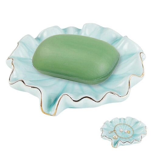 Céramique Aqua Feuilles en Forme de Savon pour salle de Bains Douche
