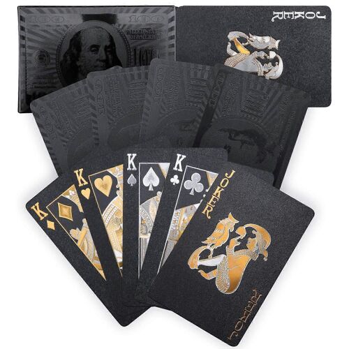 Cool Noir Noir-Gold Foil De Cartes À Jouer Magic Partie