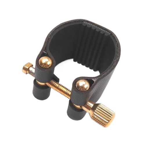 Accessoires Pour Les Débutants Saxophones Ligature Saxophone Accessoires, Noir Clip, Compact Embout Buccal, Des Pièces De Cuir