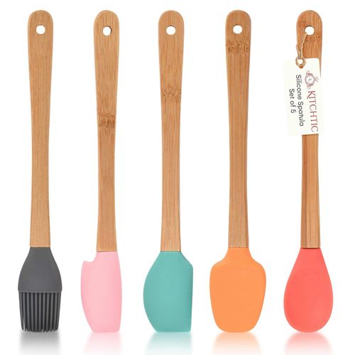 Mini Spatule En Silicone Fixé Pour La Cuisine Et La Pâtisserie De Petite Taille