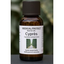 Huile Essentielle De Cyprès - Cupressus Sempervirens - 15 Ml - Compte Gouttes Et Sécurité Enfants 