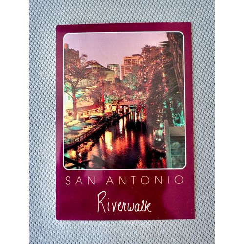 Carte Postale Ancienne Cpa. San Antonio, Texas. Paysage De Nuit Au Bord Du Fleuve. Texas, Usa, Etats-Unis , Amérique 1991.
