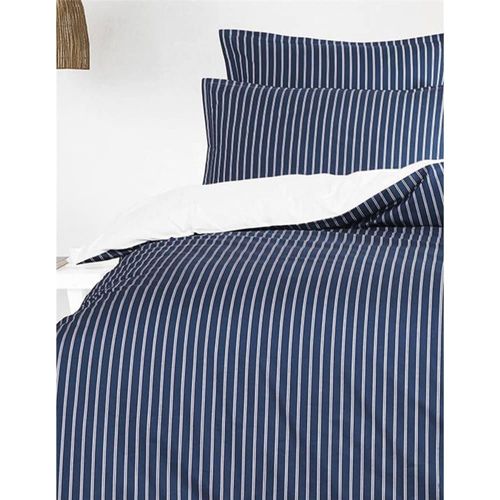 Housse De Couette En Percale De Coton Indigo 240x220 Cm