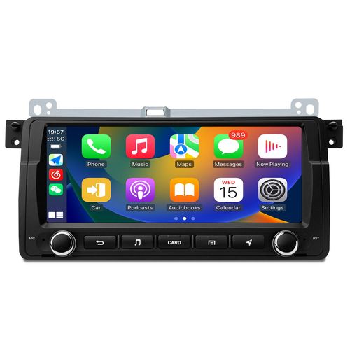 Autoradio Android 13" 8" avec CarPlay DAB+ pour BMW Série 3 E46 (1998-2006), 2 Go + 64 Go de stockage, GPS, Bluetooth, Wi-Fi, commandes au volant, RDS, USB, format 2 DIN et radio FM