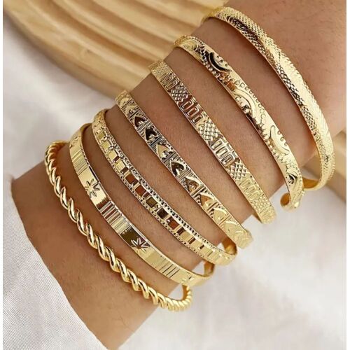 Lot De 7 Bracelets Ajustables 