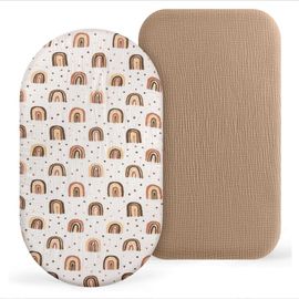 Draps De Berceau, Housse De Lit Bébé 2 Pièces, Protection De Matelas Pour Barrière De Bébé, 100% Coton Pur Doux Microfibre