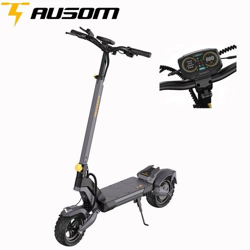 Ausom L2 Trottinette Électrique, Moteur 800w, Batterie 48v 15,6ah, Pneus 10 Pouces, Vitesse Maximale 45km/H