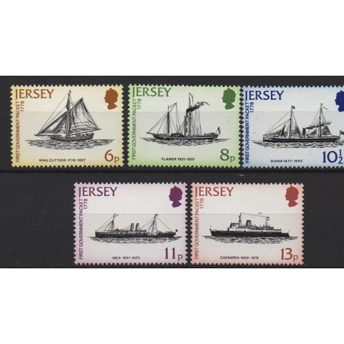 Jersey Timbres Bateaux Postaux 1978