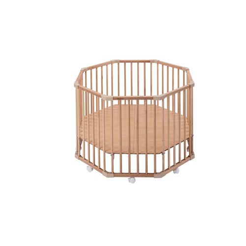 Parc Bébé Octogonal Basile Vernis Naturel 104x104x68