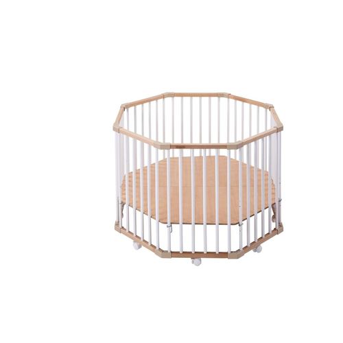 Parc Bébé Octogonal Basile Hybride Blanc 104x104x68
