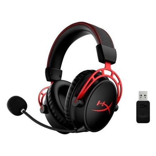 HyperX Cloud Alpha - Micro-casque - circum-aural - 2,4 GHz - sans fil - noir, rouge - pour Victus by HP Laptop 15, 16; Laptop 14, 15, 17; Pavilion x360 Laptop; Pro 290 G9