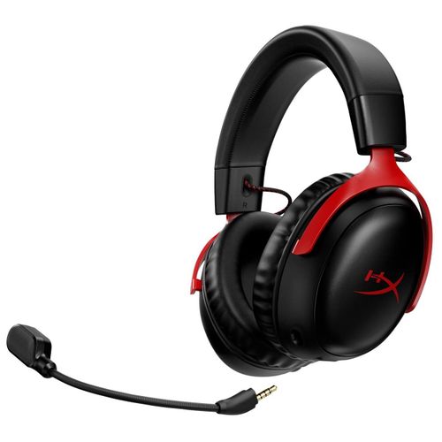 HyperX Cloud III - Micro-casque - circum-aural - 2,4 GHz - sans fil - noir, rouge