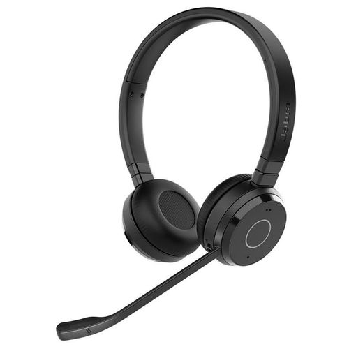 Jabra Evolve 65 TE Stereo - Micro-casque - sur-oreille - Bluetooth - sans fil - USB-A via adaptateur Bluetooth - isolation acoustique - certifié UC