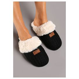 Chaussons Noir Femme