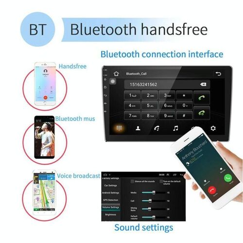 Autoradio Navigation GPS Écran 10 Pouces Bluetooth WIFI USB HD Caméra Recul YONIS